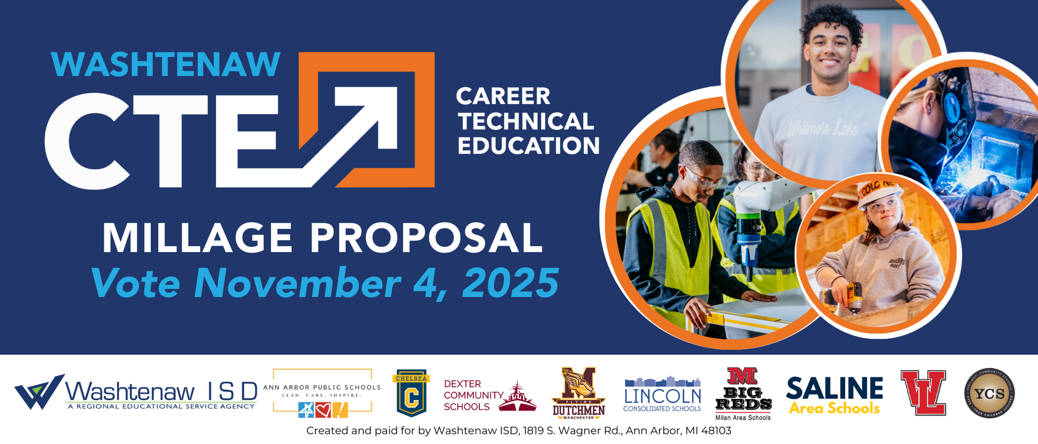 Washtenaw Career Technical Education Millage Proposal - Vote November 4, 2025